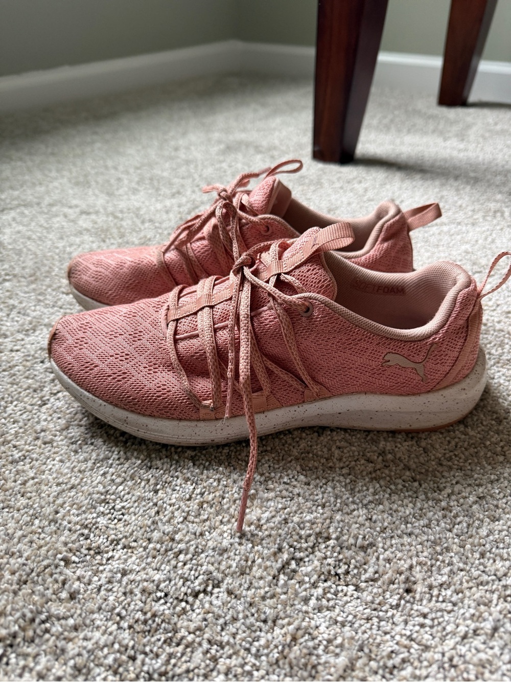 Puma Women's Pink Knit Athletic Sneakers